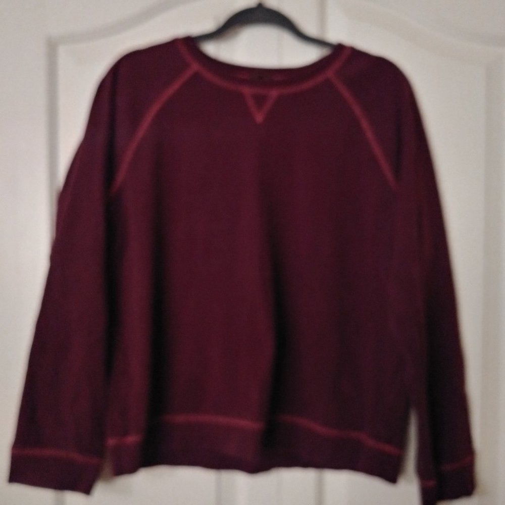 Eddie Bauer Cozy Camp Crewneck Sweatshirt, L Plum